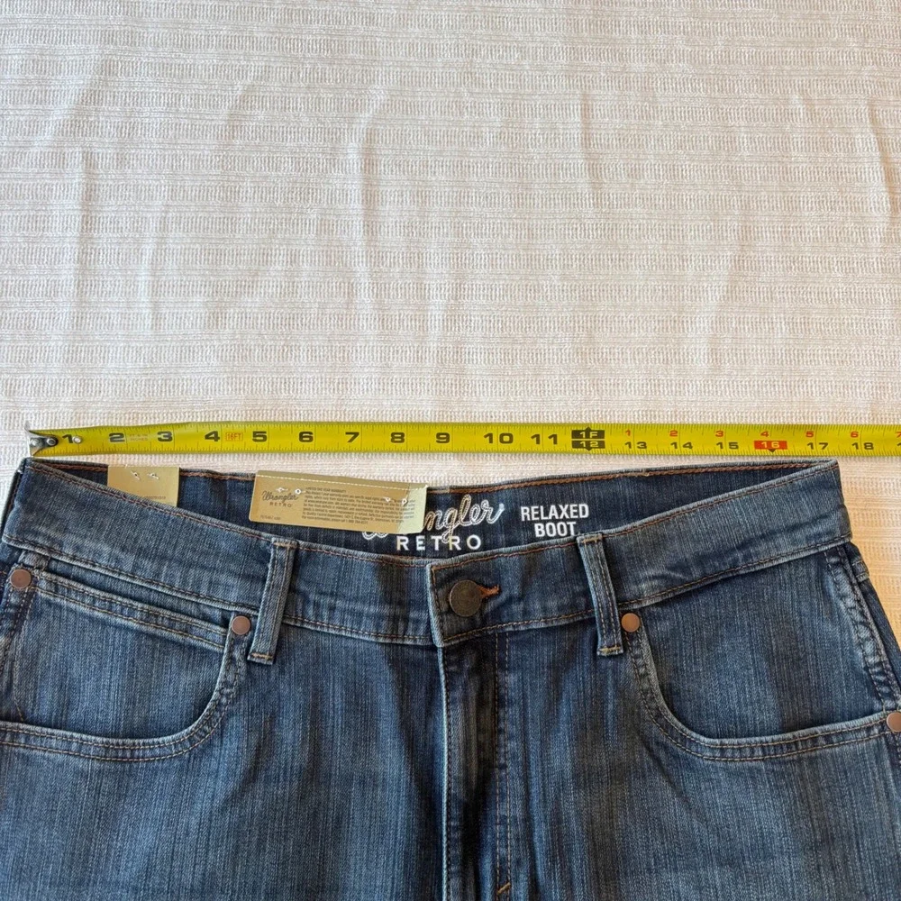 Wrangler Retro Relaxed Bootcut‎ Jeans Mens 34x34 Dark Wash Denim 10WRT20FL